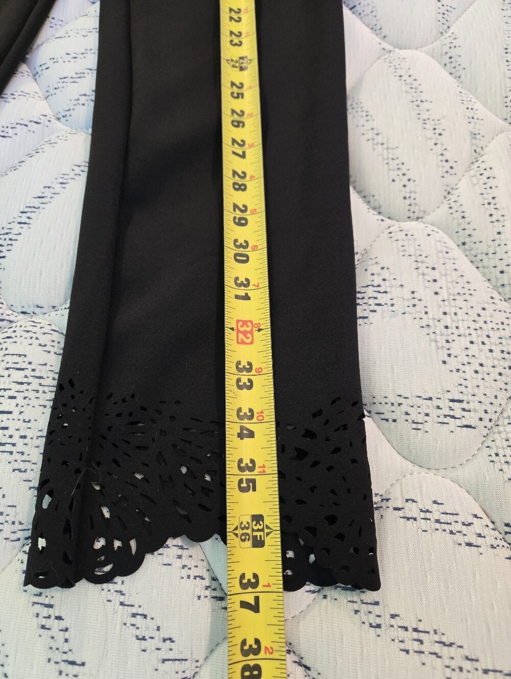 WHBM Pants Laser-Cut Hem Ankle-Length - Picture 8 of 9